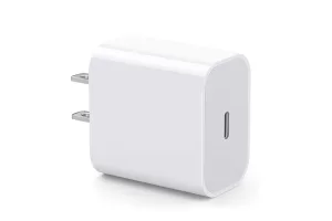 For iPhone 14 13 12 11 XR 8 20W Fast Charger Block USB Type C Wall Power Adapter