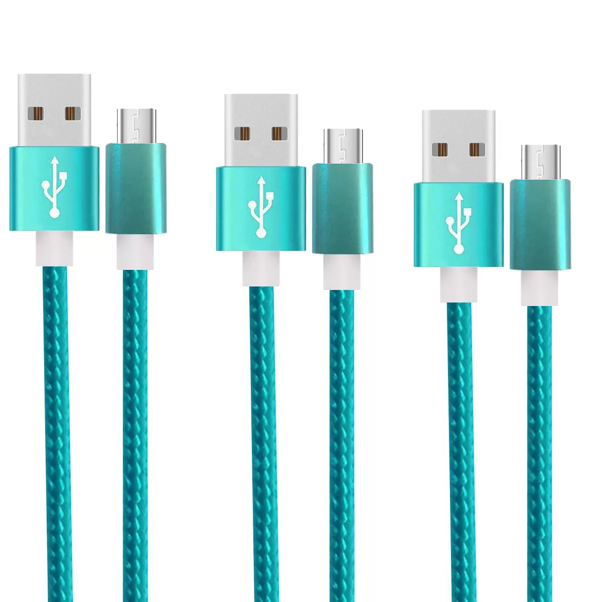 micro charging cable Nylon Braided Cell Phone Data Charger  Micro USB Cable