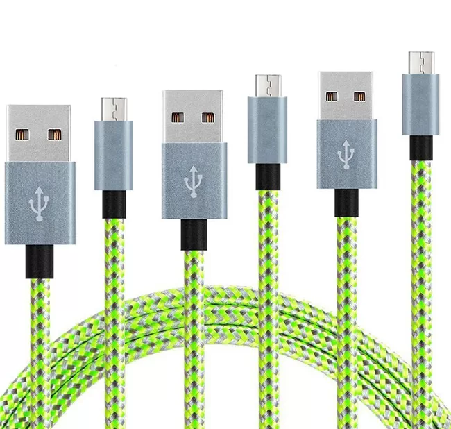 Micro USB Cable Android Charger Nylon Braided Cord for Samsung Android