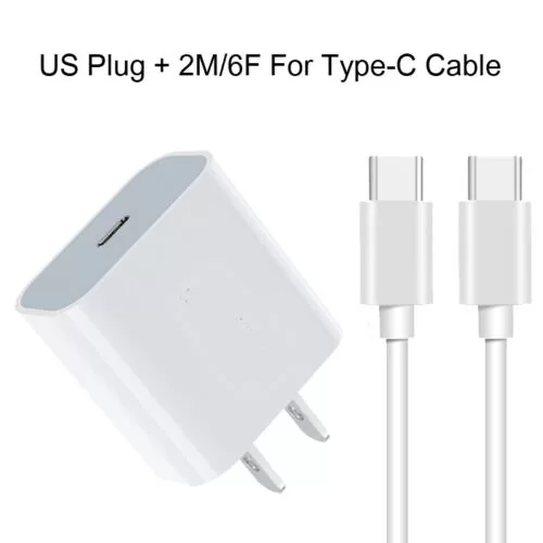 iPhone Fast Charger 20W USB C PD Wall Charger Plug Type C to Lightning Cable Quick Charging Data Sync Cord