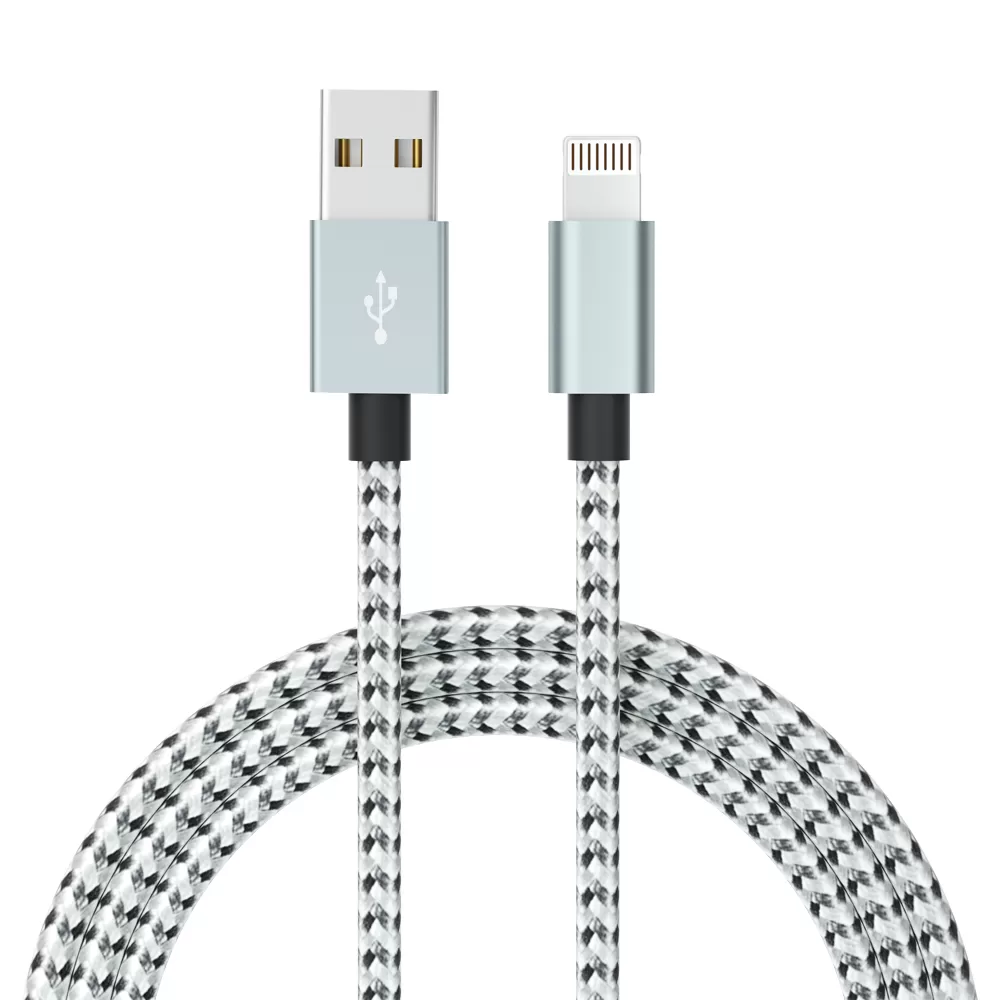 3Ft/6Ft IPhone Charger Cable – USB 2.0 – White TPU – For IPhone 14 13 12 11 X 8 7 6 – Lot