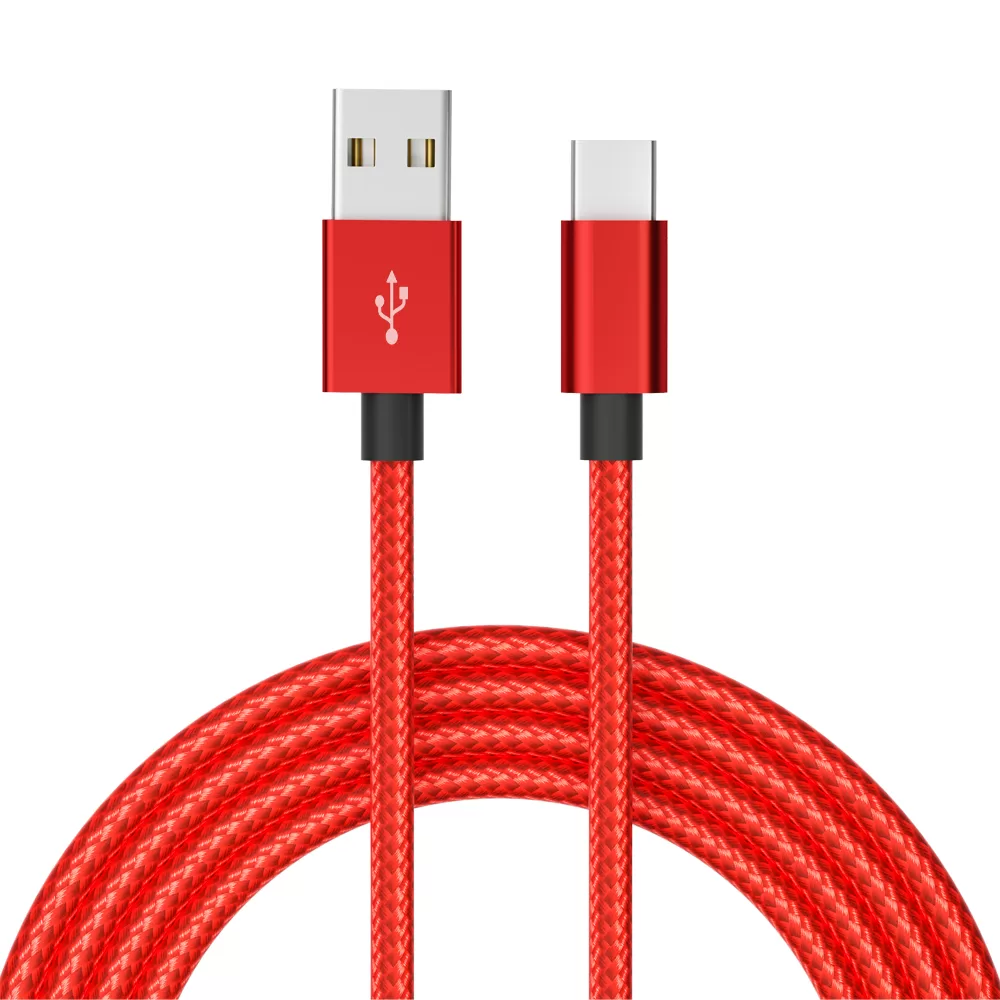 3ft 1m USB c cable nylon braided type c fast charging data cable for Samsung Huawei Vivo Xiaomi