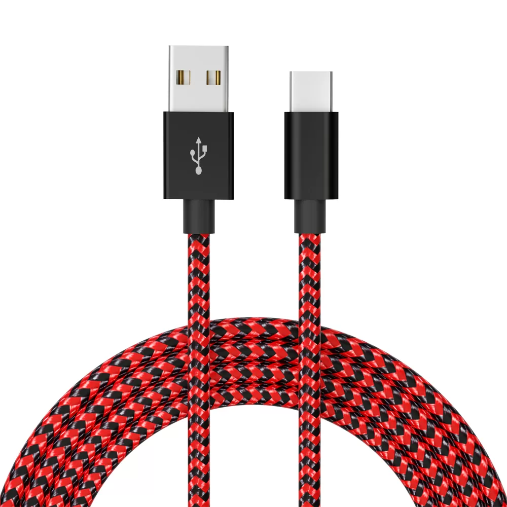 3ft 1m USB c cable nylon braided type c fast charging data cable for Samsung Huawei Vivo Xiaomi