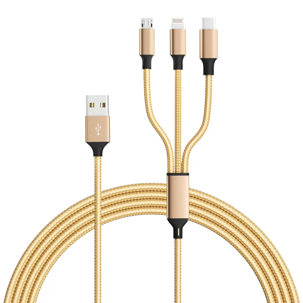 3-in-1 Mobile Charging Cable- Pink