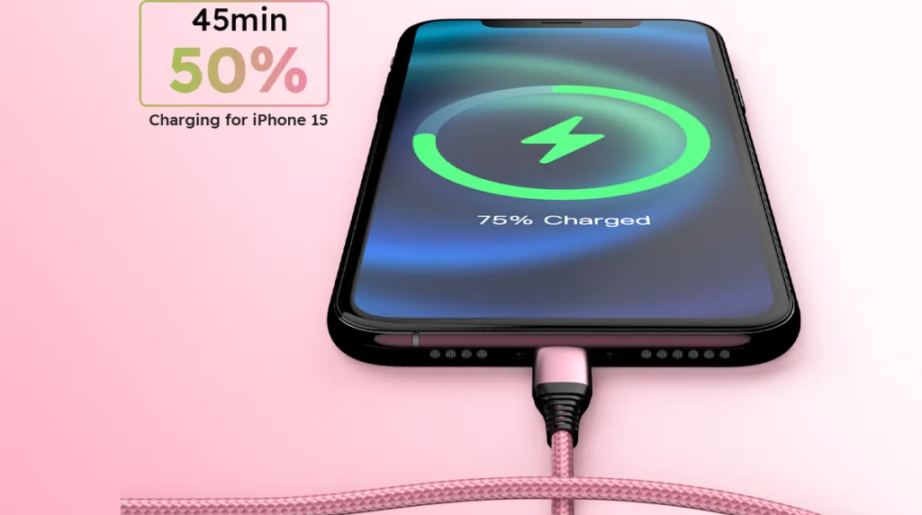 usb c to c cable PINK
